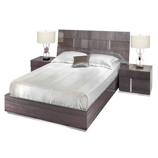 Bella Grigio Queen Bed and Nightstands