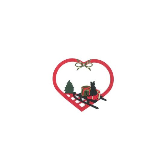 Cat with Heart Ornament