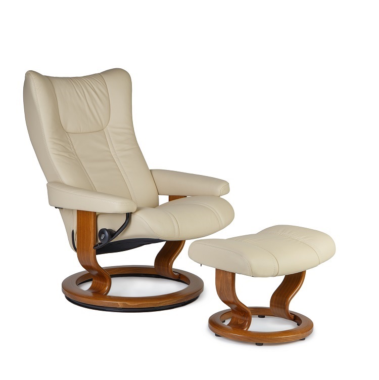 Wing Medium Chair and Ottoman