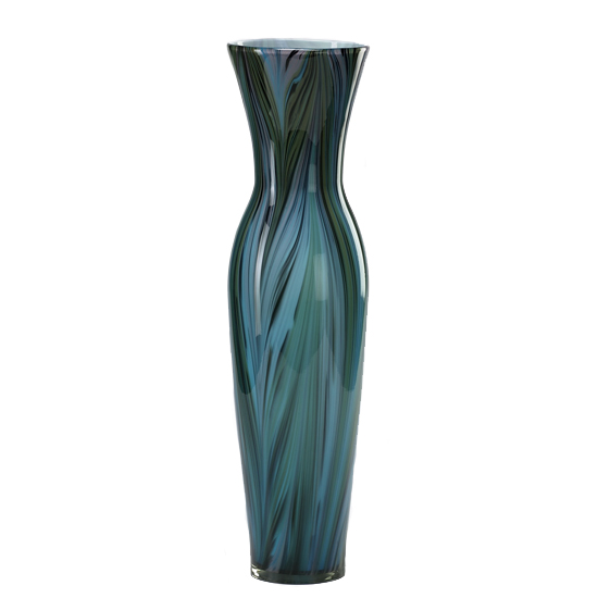 Peacock Feather Urn Vase