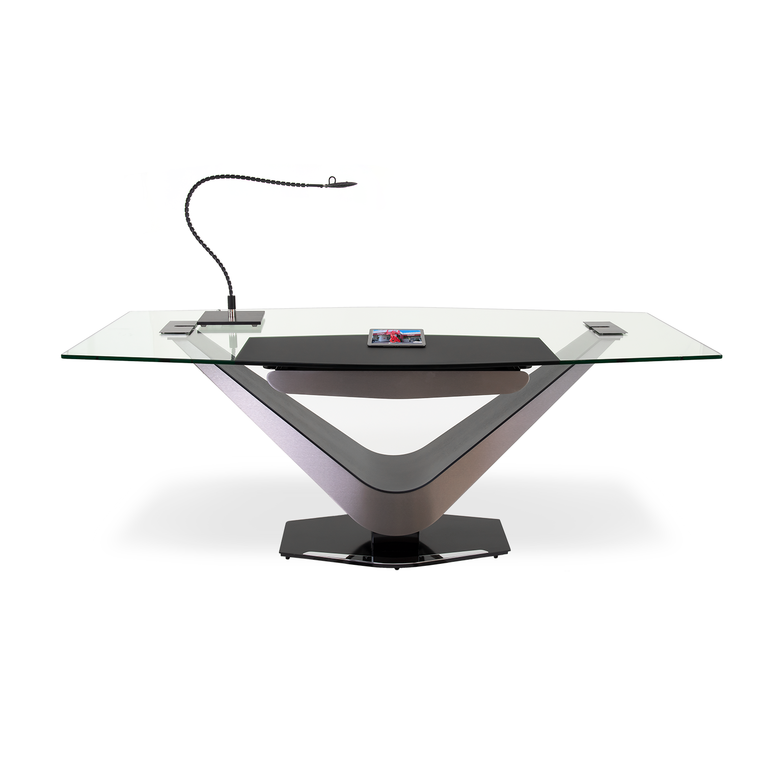 Contemporary Glass Desk Victor