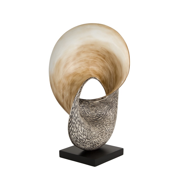 Tuba White Resin Sculpture