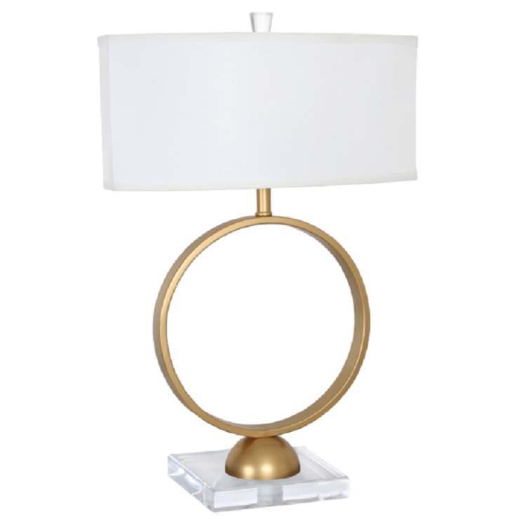 acrylic and gold table lamp