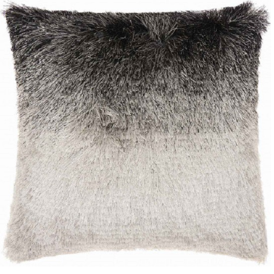 Black best sale shag pillow