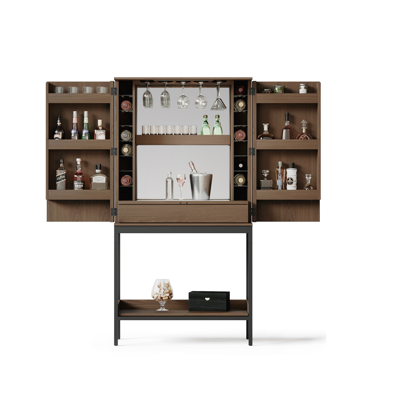 Experience Bar Cabinet: vassoio che diventa angolo bar